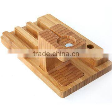 2 in 1 Charger Holder For Apple Watch Stand Bamboo Wood,For Dock photo-6