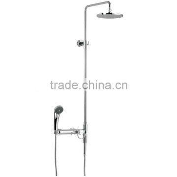 High Quality Brass Round Rain Shower Head Set, Polish and Chrome Finish, Wall Mounted