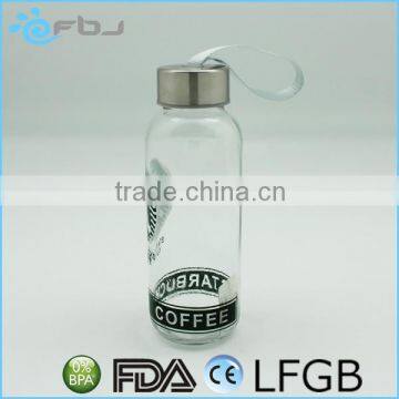 Customized Logo Fancy Glass Water Bottle