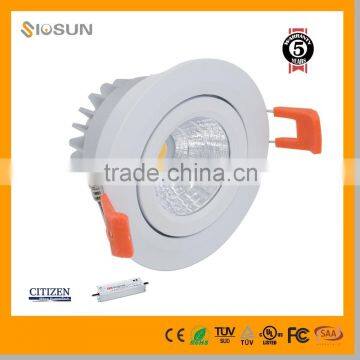 7W IP20 120Lumen per Power Citizen COB Chip LED Downlight with Dimmable Angle