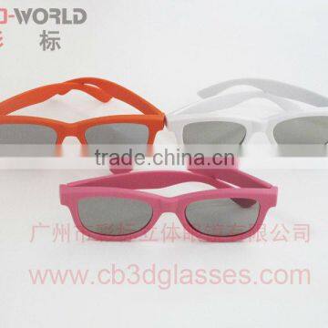 Real d 3d eye glasses in circular polarized lens