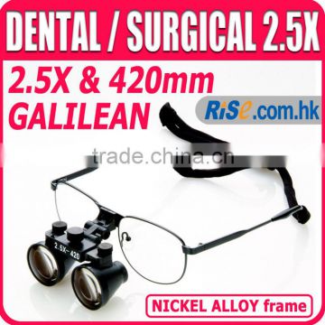 2.5x Magnifier Galilean Dentistry Frame Medical Surgical Dental Loupes