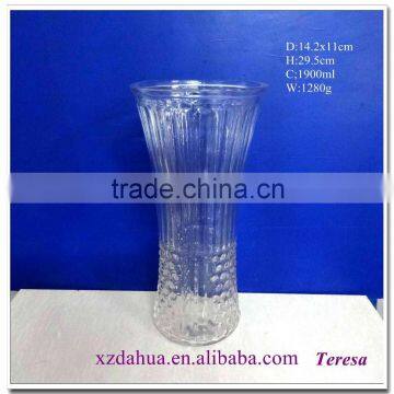 wholesale engraved glass vase for flower