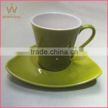 Ceramic color glazed coffee tea set