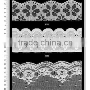 nylon lace trim/non elastic lace trim /no stretch lace trim