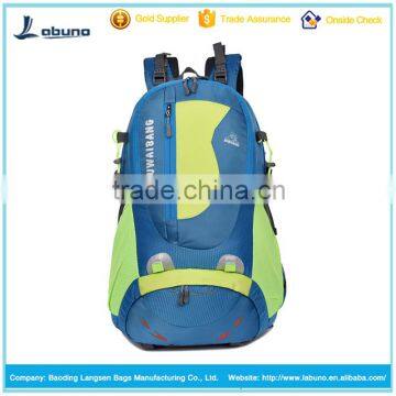 Custom adult sports hiking backpack with mountain logo