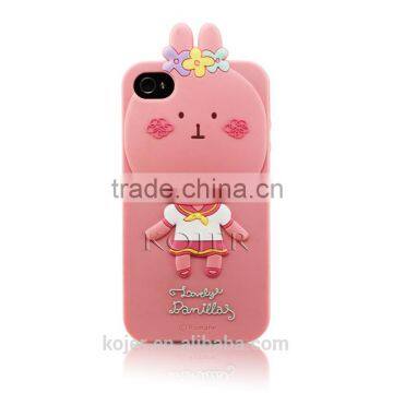 Lovely 3D animal silicon mobile phone back cover