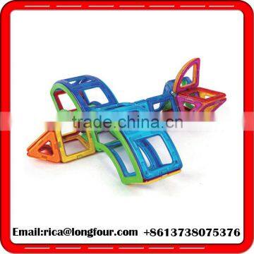 Award winning playmags clear colors magnetic tiles deluxe building set