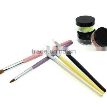 Cheap disposable wood nail art brush set