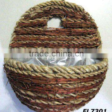 Rattan Wall Pot