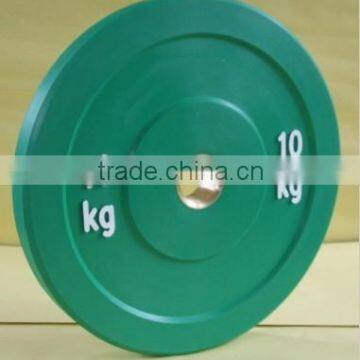 Colourful Rubber Bumper Weight Plates (stainless steel ring)