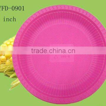 9inch Eco-friendly Disposable Corn Starch Compostable Plates