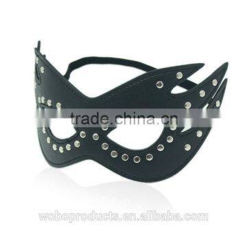 Fetish Adult Novelty Product Sex Toy PVC leather blindfold eye mask