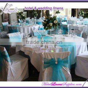 light blue wholesale organza table runners for wedding table decorations