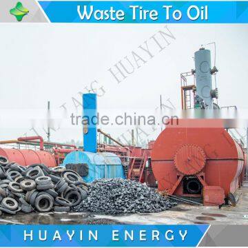 1000Batches Service Life 10T Waste Tyre Oil To Diesel Recycling Plant Without Emission