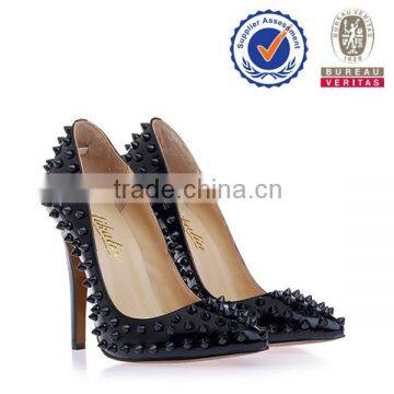 2016 newest best selling unique yellow real leather high-end high heel wholesale warehouse shoes