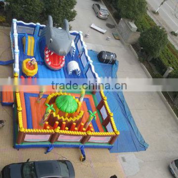 shark park air bouncer inflatable trampoline