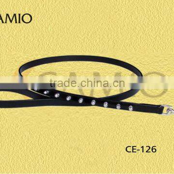 CE 126 Leather Dog lead with Diamond