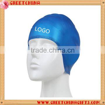 Professional customized logo printed silicone swim cap