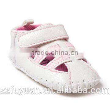 Top Quality New Born Baby Kids Soft Half Rubber Soled Toddler pu Sandal Shoes photo-2