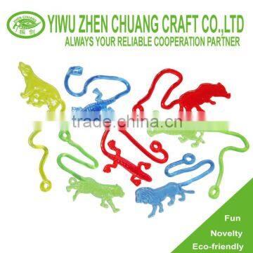 TPR Sticky wild animal toy with string vending machine toy