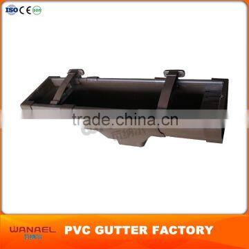 Guangzhou Building Materials Decorative Roof Drainage 5.2K,7K Rainwater PVC Rectangular Gutter