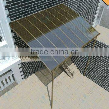strong than canvas DIY gazebo canopy made of aluminum polycarbonate for patio cover