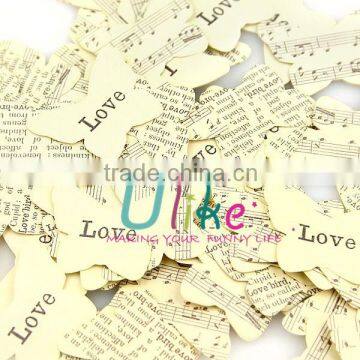 Vintage Newsprint Butterfly Table Confetti