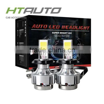 HTAUTO Led H4 Motorcycle Headlight Waterproof motorcycle High Bright Led Headlight Bulb 66w Led Bicycle Headlight