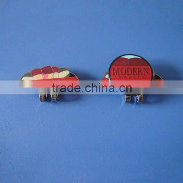 modern wealth fan and fire balloon design golf hat clip ballmarker