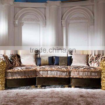 Antique Solid Wood Fabric European Classic Style Furniture AL041
