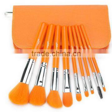 Makeup Brush Set Makeup Brushes Makeup Kits Makeup Tool Kits 9 Pieces Orange Color Makeup Brush Set