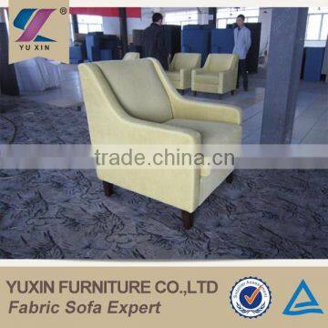 Comfortable single sofa chair for hotel/used solid wood sofa chairs