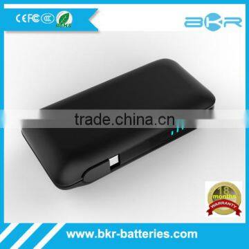 portable power bank 5200mah Embedded Micro USB cable