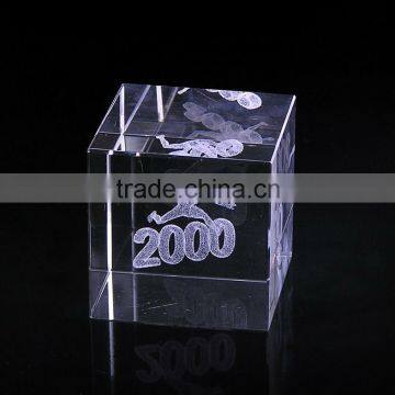 Fashionable K9 Crystal Cube Glass Promotion Gifts in china