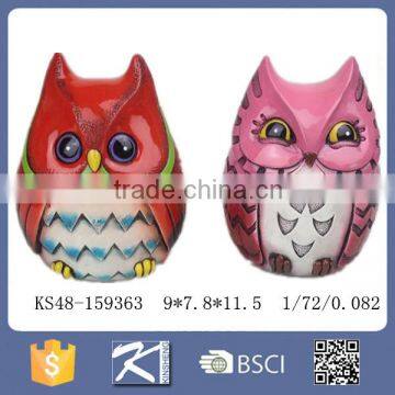 New 2016 resin owl shaped personalized money bank for sale