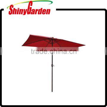 2*3m 6 ribs LED umbrella with square solar plate