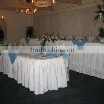 Wedding table skirting