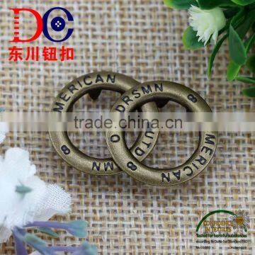 Big Size Custom Logo Engraved Metal Ring Prong Snap Button for Jeans photo-5