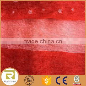 Wholesale 100% Polyester Stars Printed Fringed Shawl Scarf photo-3