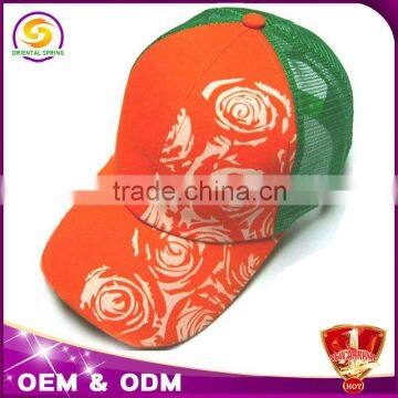 100 polyester mesh hat with print logo