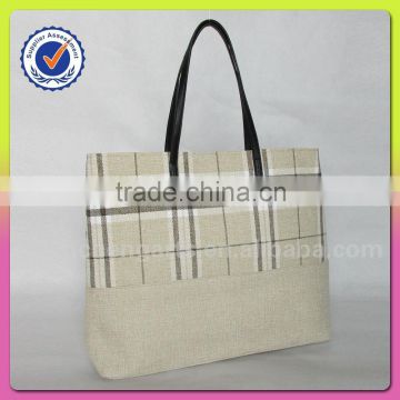 Easy fashion stripe women's handbag with polyester tote bags manufacturers for in china