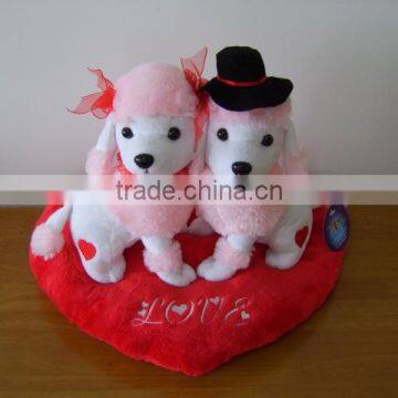 JM6531 Plush Dog on The Heart for Valentine's Day