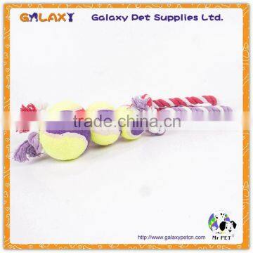 T169 Best Sales Pet Products Tennis Ball Dog Cotton Rope Toys photo-2