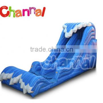 New design wave theme cheap inflatable water slide in factory price