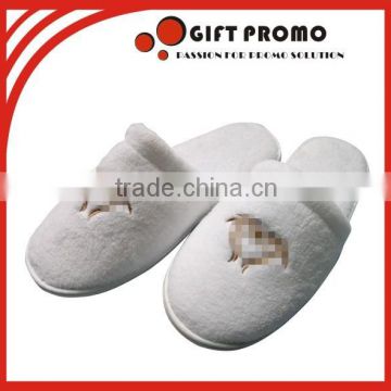 Advertising Velour Hotel Slipper With Embroidery Logo