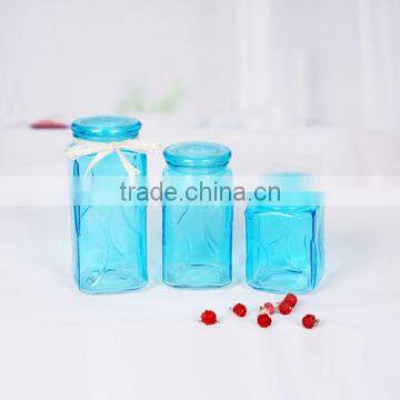 nice giftware 3pcs embossing glass gift bottle