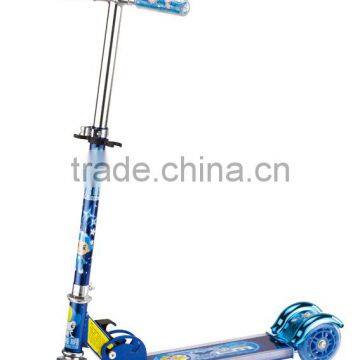 100mm Pu wheels flashing light tube kick scooter