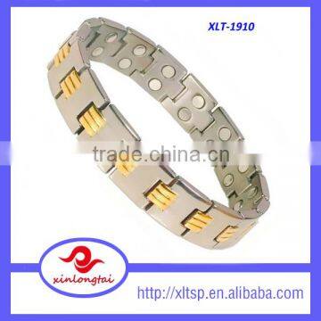 Luxurious 316L Stainless Steel Bio Magnetic Bracelet Yellow Color