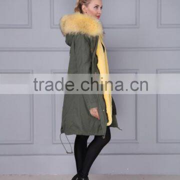 Fur Lining Women Winter Jacket Parka Raccoon Fur Parka For Ladies photo-3